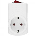 Uttak med 2-polet strømbryter