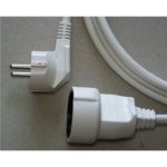 Skjermet skjøteledning 230V, hvit, 5 meter 3 x 1,5 mm² (16A)