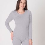 Skjermende langermer genser, Dame (Lys grå)