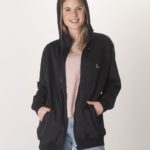 Skjermende jakke med hette, Unisex (Svart)