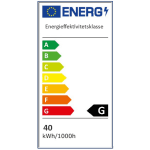 Bordlampe Bøk natur, 2m hvit ledning, E27, max 40W - Bilde 2