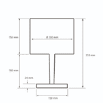Bordlampe Bøk natur, 2m hvit ledning, E27, max 40W - Bilde 4