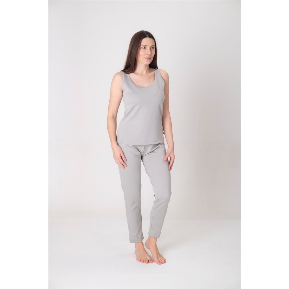 Vest Womens Grey 4 sq Skjermende Singlet, Dame (Lys Grå) - Bilde 2