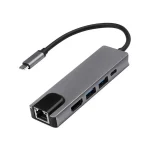 USB-C til Ethernet adapter 5-i-1