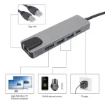 USB-C til Ethernet adapter 5-i-1 - Bilde 3
