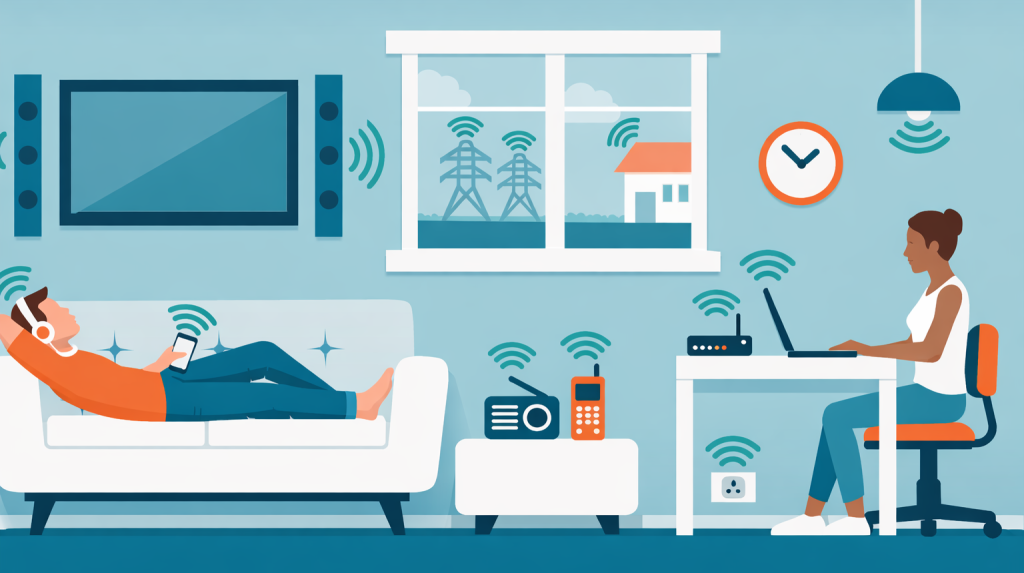 Vanlige kilder til elektromagnetiske felt i hjemmet – Wi-Fi, mobil, TV og elektronikk