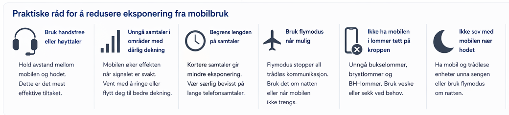 Hvordan redusere eksponering fra mobiltelefon