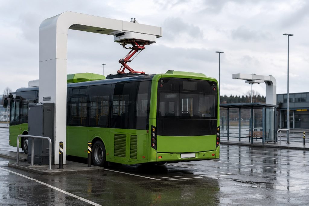 EMF elbuss og ladestasjon