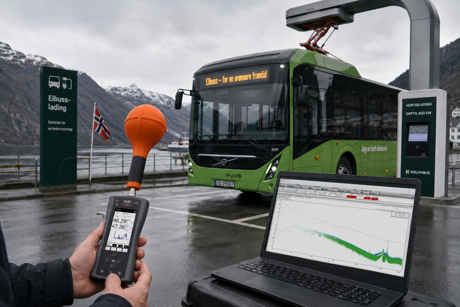 EMF i elektriske busser og ladestasjoner