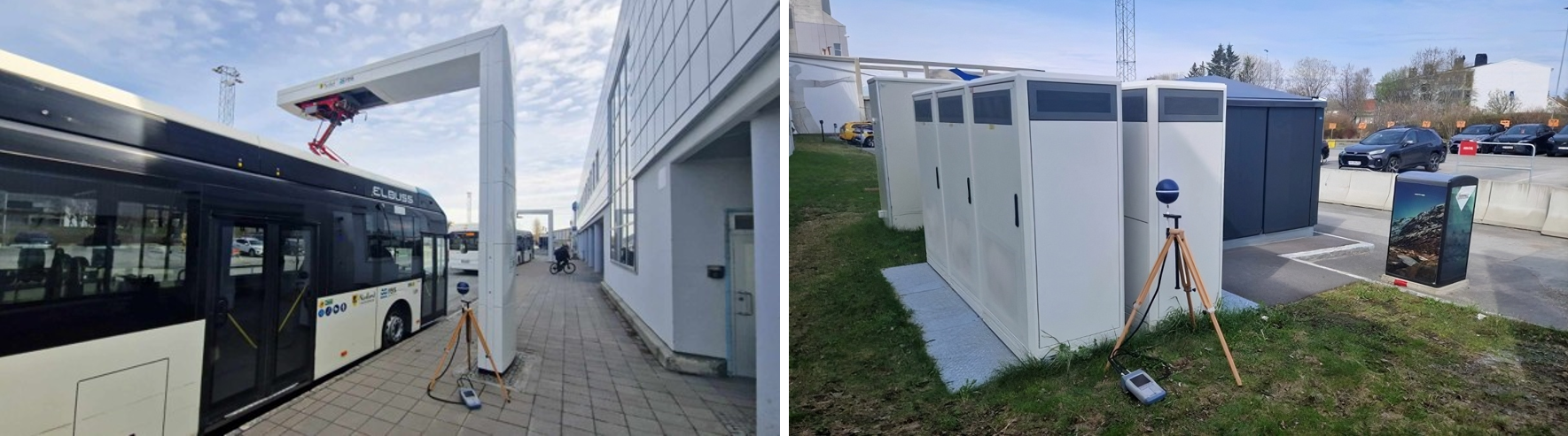 Måling av EMF pantograf ladestasjon 