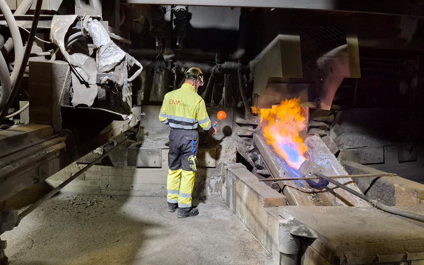 Måling av emf i smelteverk
