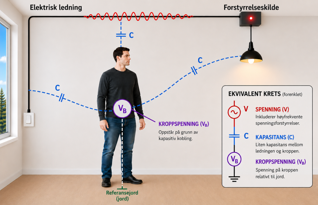 Kapasitiv kobling av elektriske felt